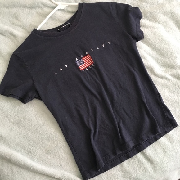 Brandy Melville Tops - brandy melville los angeles embroidered tee